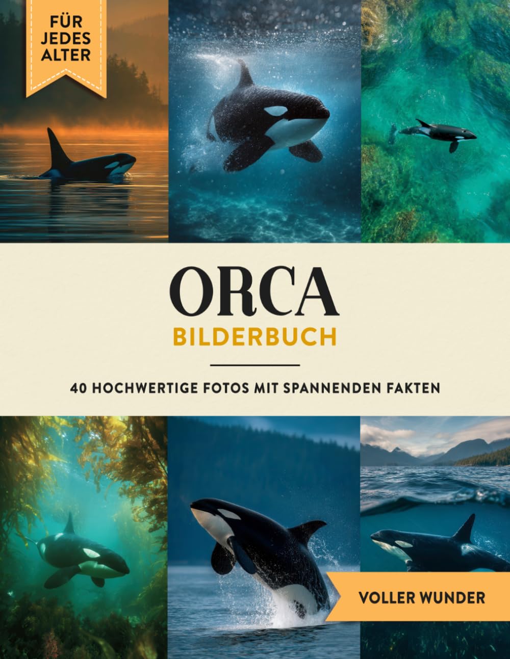 Orca Bilderbuch: 40 Bilder & Fakten | Orcabuch als Geschenk für Kinder & Erwachsene