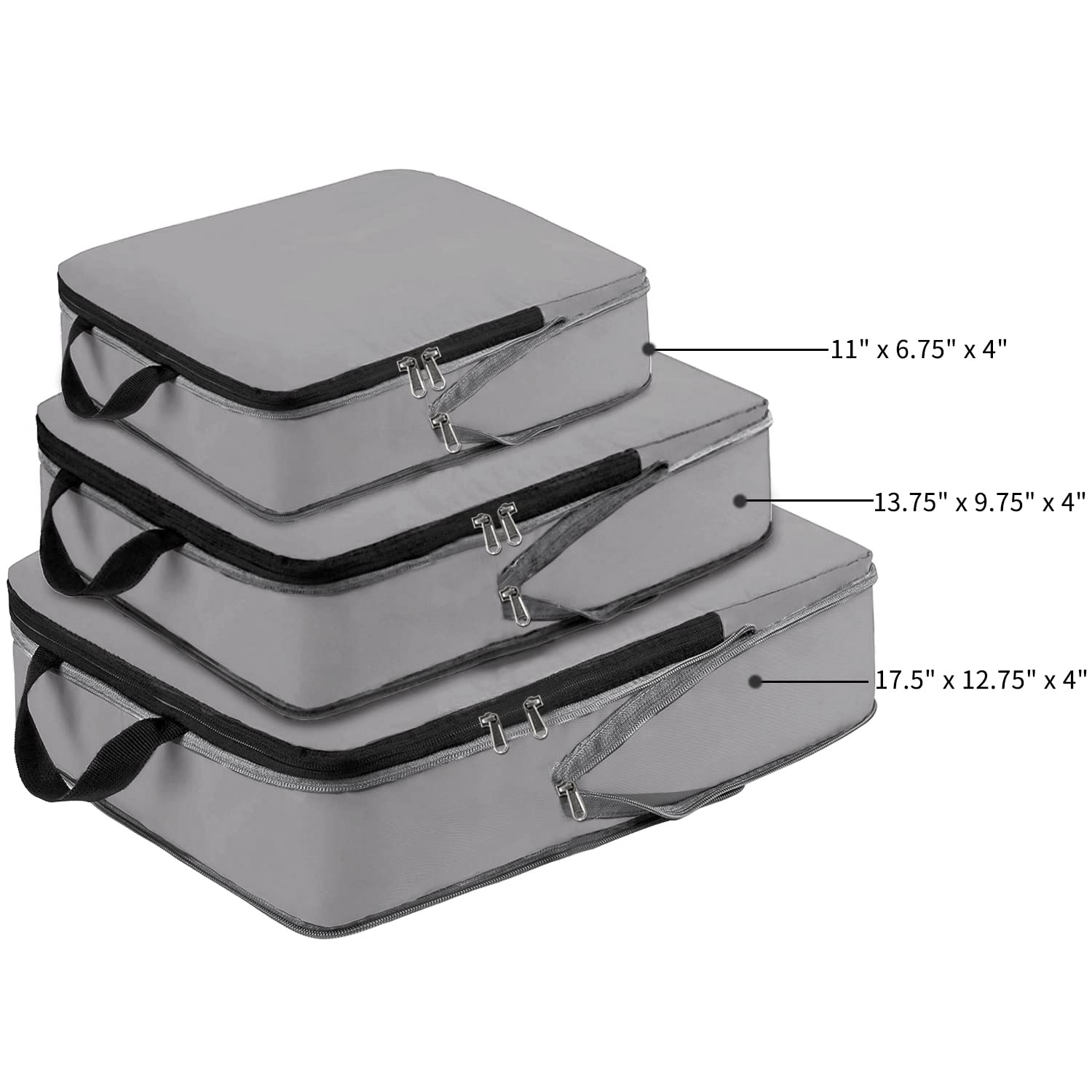 Eono Organizzatori da Viaggio a Compressione, Organizer Valigia Set, Cubo di Viaggio, Cubi di Imballaggio, Compression Packing Cube