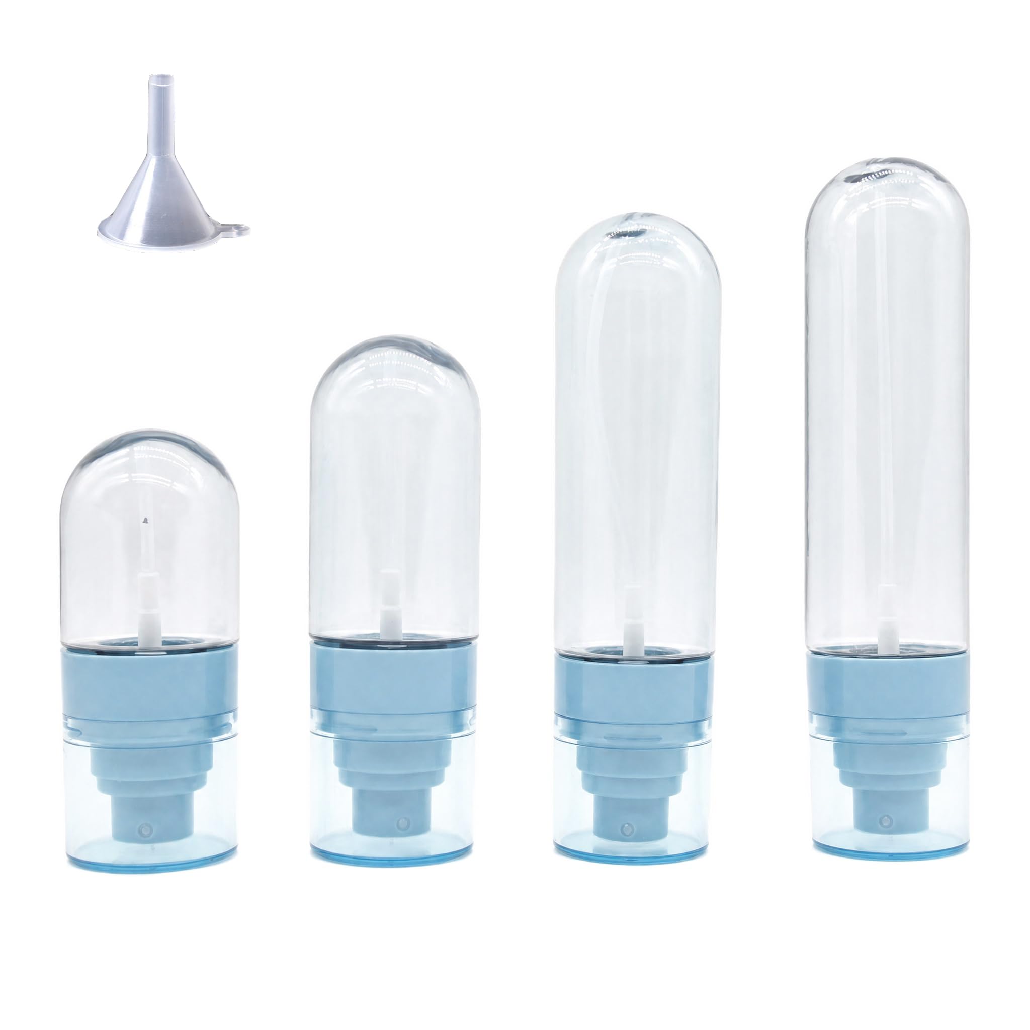 Huefrifo 4-Pack Travel Spray Bottles Set (30Ml, 50Ml, 80Ml, 100Ml) - Leak Resistant Refillable Fine Mist Sprayer For Toiletries, Perfume, Skincare - Airline Compliant Carry On Size