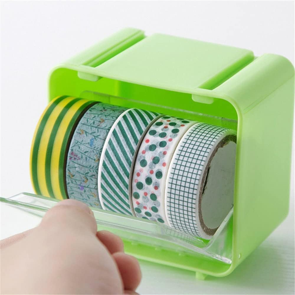 Dispenser per nastro adesivo, Dispenser for nastro adesivo da tavolo - Supporto magico multifunzione for rotoli adesivi e nastro adesivo - Colore verde(Giallo)