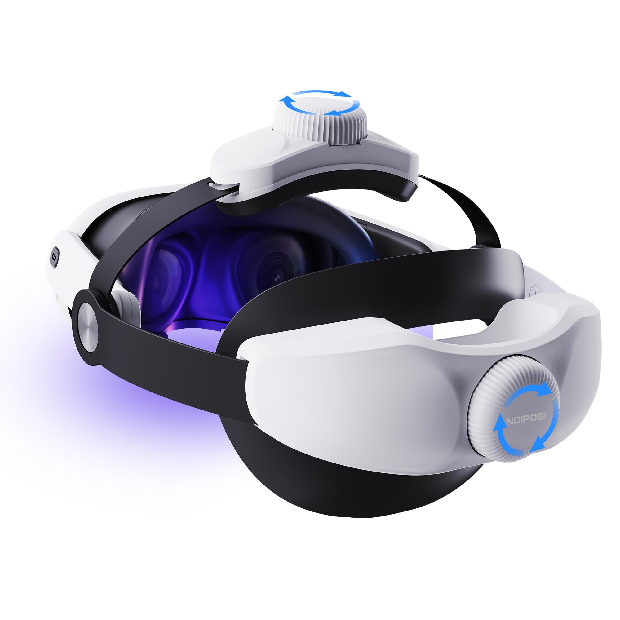 Noiposi Head Strap for Meta Quest 3s/3/Quest 2,Adjustable Knob Elite Strap Replacement,VR Headset Accessories Strap Enhanced Support&Comfort& Extend Playtime(Battery sold separately)