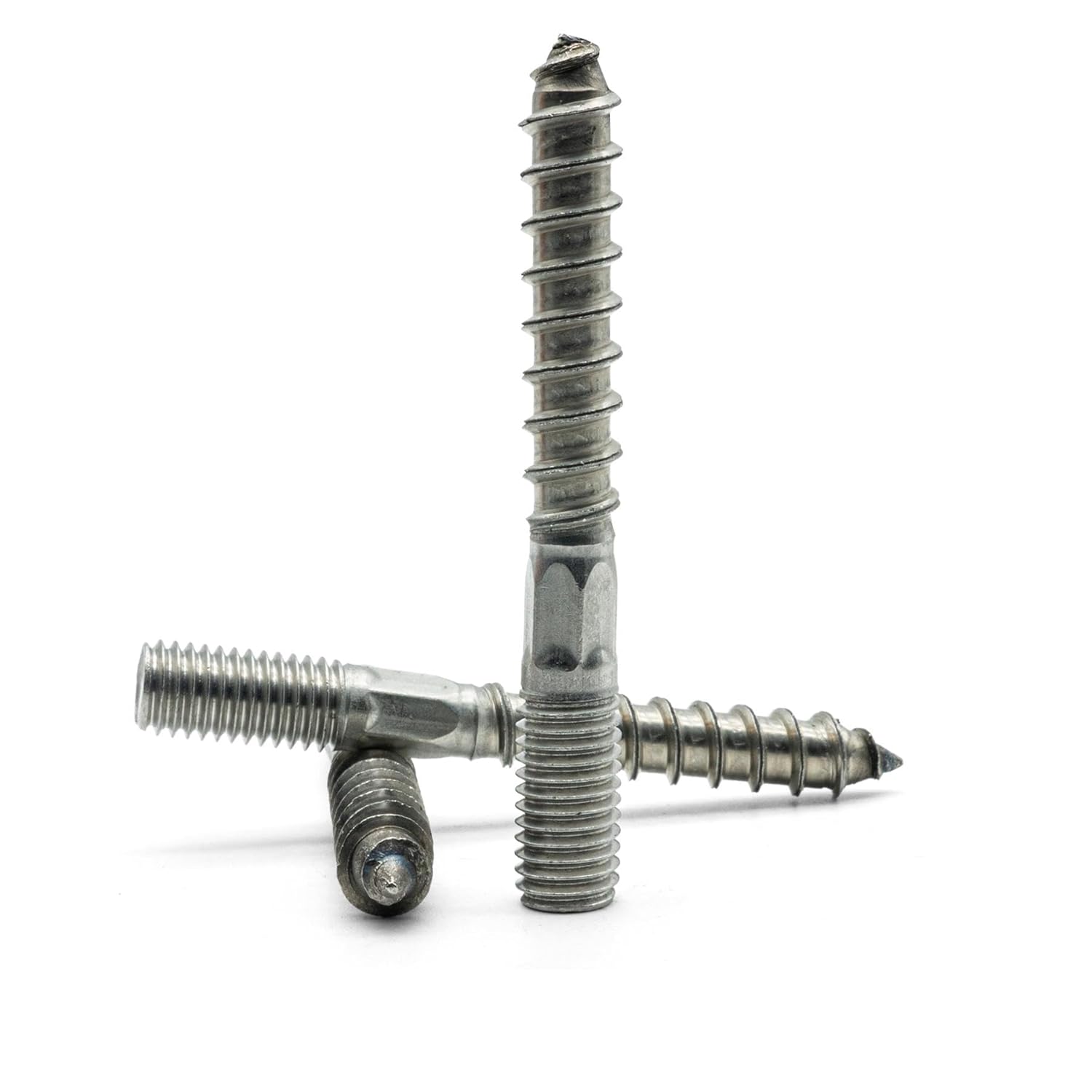 M6 (6mm X 90mm) Dowel Screws Wood to Metal Dual Thread Hanger Bolts A2 Stainless Steel (Pack of 30)