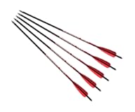Outdoors Carbon Crossbow Arrows 5-Pack&comma; Lightweight Hunting Bolts with Half-Moon Nock and Field Points