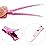 24 Packs Duck Bill Clips, Bantoye 3.35 Inches Rustproof Metal Alligator Curl Clips with Holes for Hair Styling, Hair Coloring, GS Pink