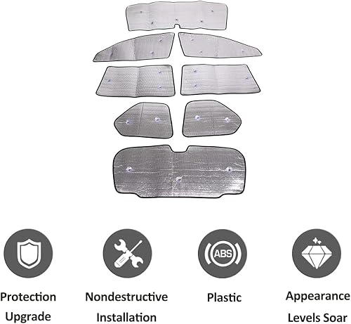 Miniatura 7 de Parasol para parabrisas de automóvil para Toyota Land Cruiser Prado FJ150 reflector de rayos UV plegable para ventana delantera y ventana completa,