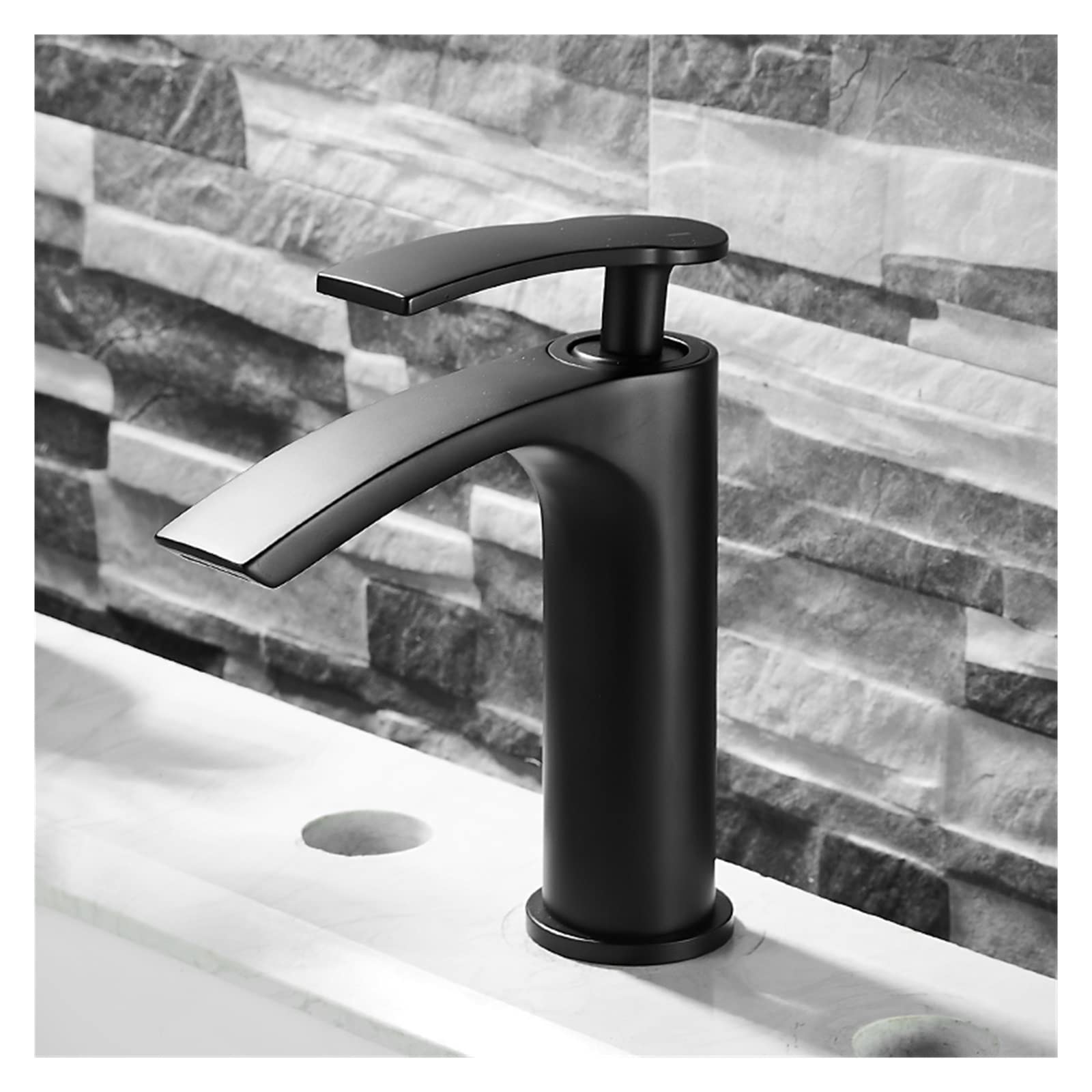 BHFPFZA Stainless Steel Kitchen Sink Faucet Mixer Swivel Single Lever Tap for Bathroom Includes Fittings - Plated h & Slish Design