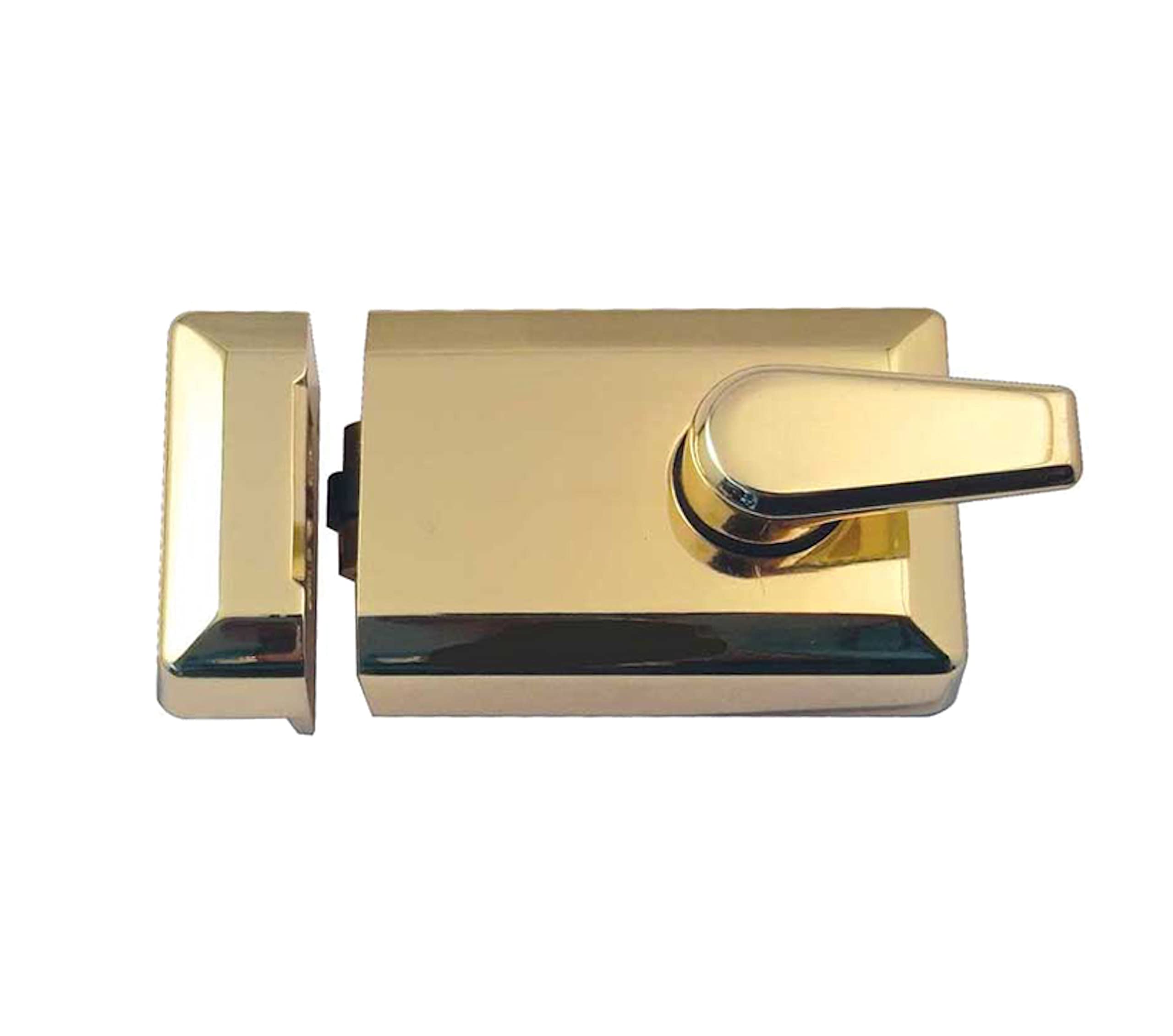 Rollerbolt Nightlatch 60mm Backset Polished Brass Finish