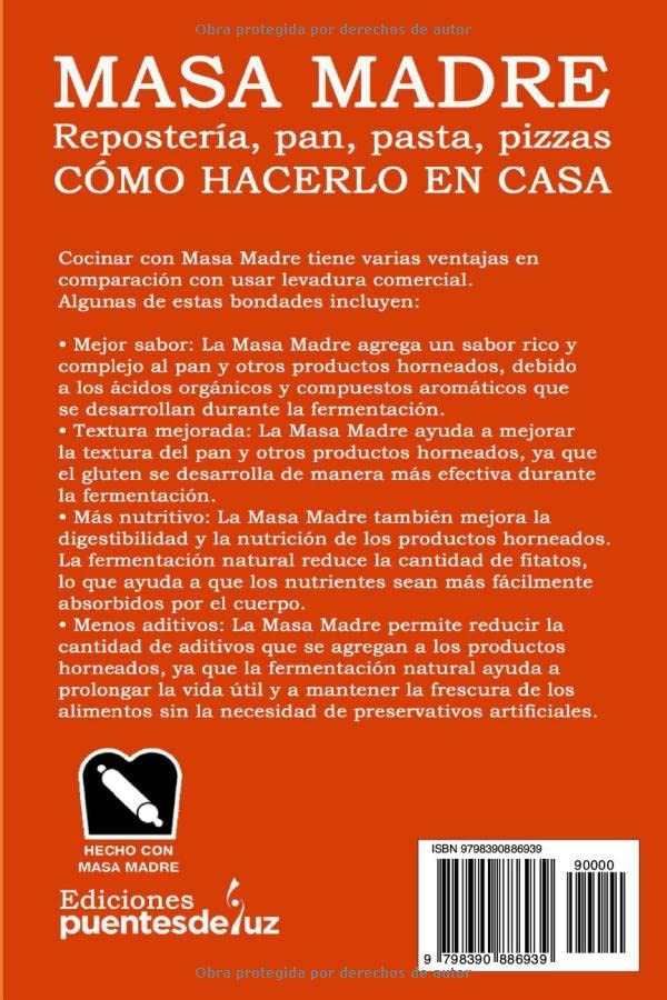 Miniatura 2 de Masa Madre Repostería Cómo hacerlo en casa Pan, pasta, pizza (Recetario) Guía para principiantes (Spanish Edition)
