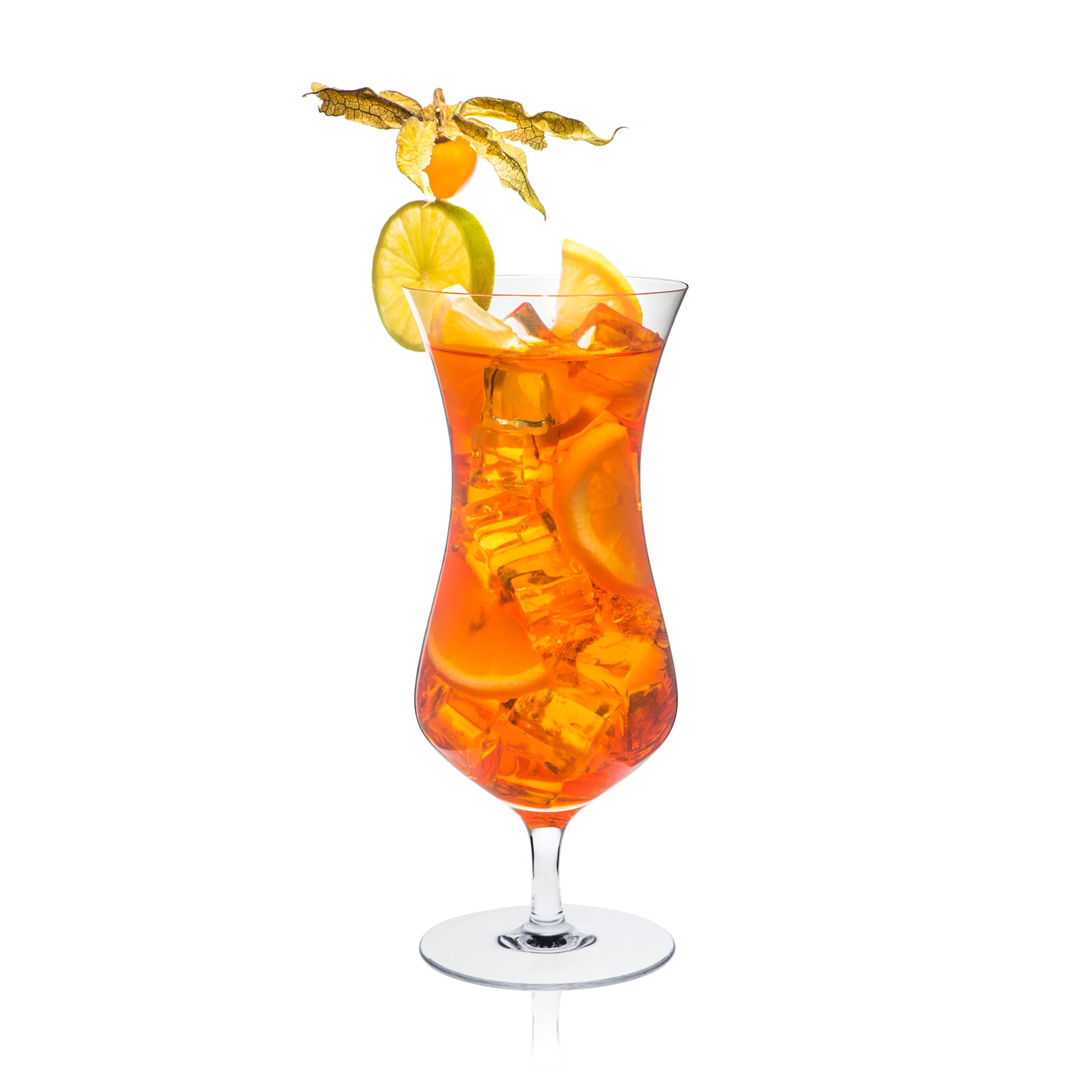 DIAMANTE Pina Colada Gläser, große Hurricane-Cocktailgläser, bleifrei, Kristall, 2 Stück