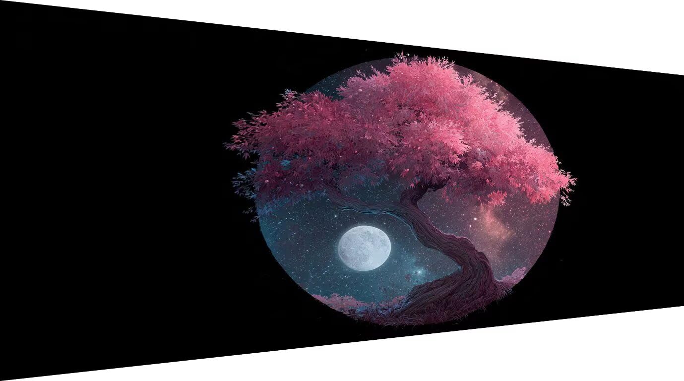 Obraz diamentowy 5D DIY pełny zestaw drzewa, 100 x 200 cm duży obraz diamentowy obraz planeta, haft diamentowy okrągły kryształ górski, kreatywne hobby dla dorosłych, dekoracja salonu, pomysł na