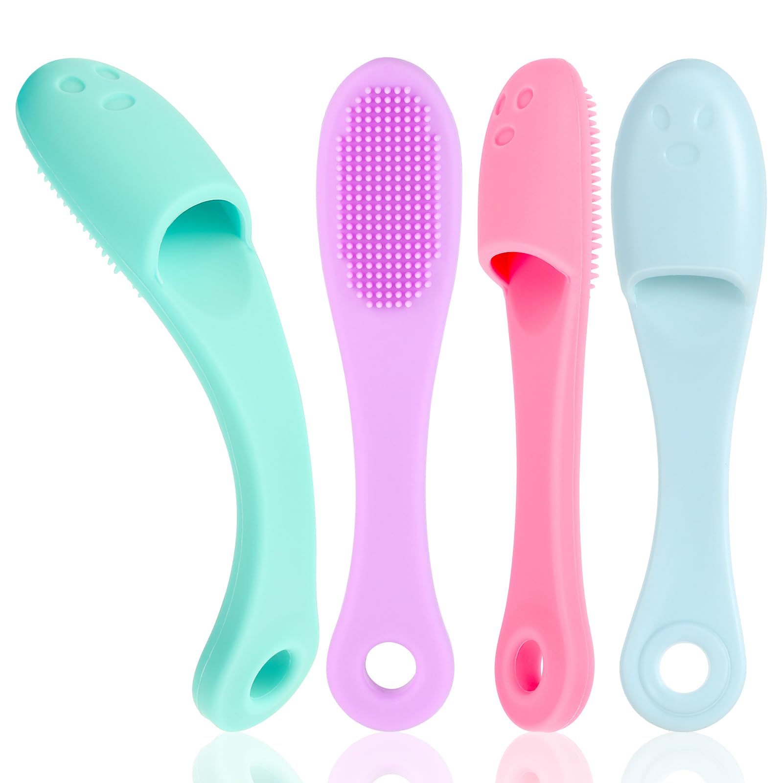 Dog Toothbrush Soft Silicone Finger Toothbrush Dog Tooth Brushing Kit Cat Tooth Brush Teeth Cleaning Dental Care for Small and Large Pet 4 Pack - image 8