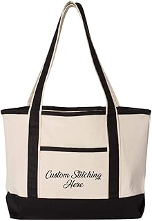 Ink Stitch Custom Embroidery Stitching Tote Bag - Black
