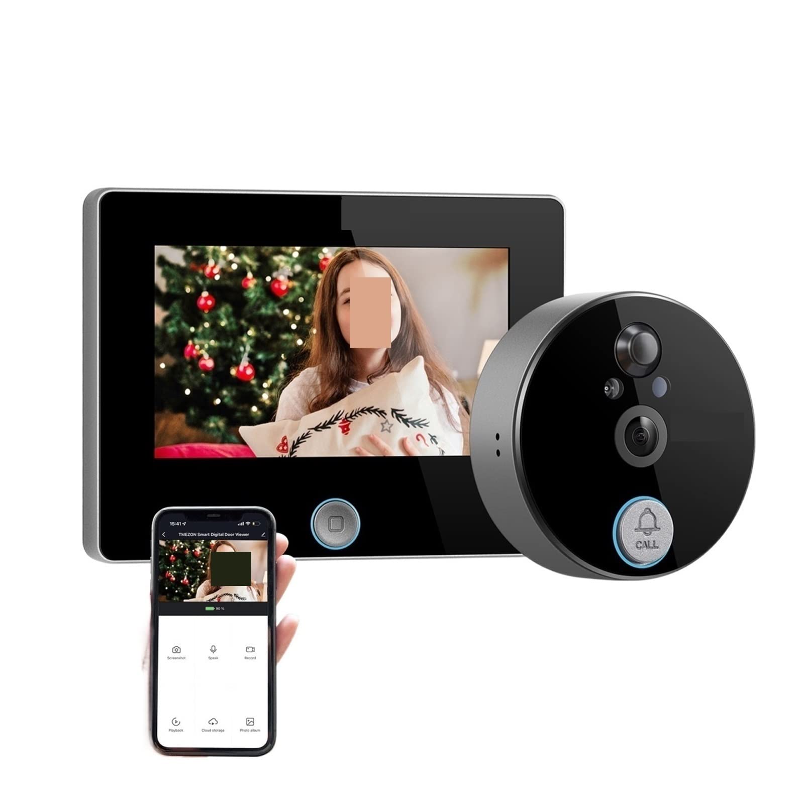 Sonnette vidéo pour maison connectée avec écran LCD 4.3"