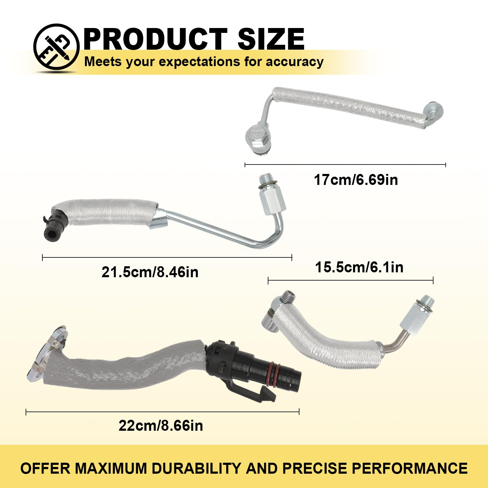 Las Líneas De Aceite De Turbocompresor 25198546 Y 25200947 Son Adecuadas Para Mokka, Corsa, Cascada, Astra Y Adam Como Líneas De Retorno Del Turbocompresor (juego De 4 Piezas)