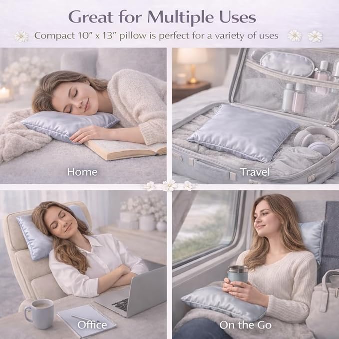 Almohada Seda 22 Momme Algodón Orgánico 10x13 pulgadas miniatura 6