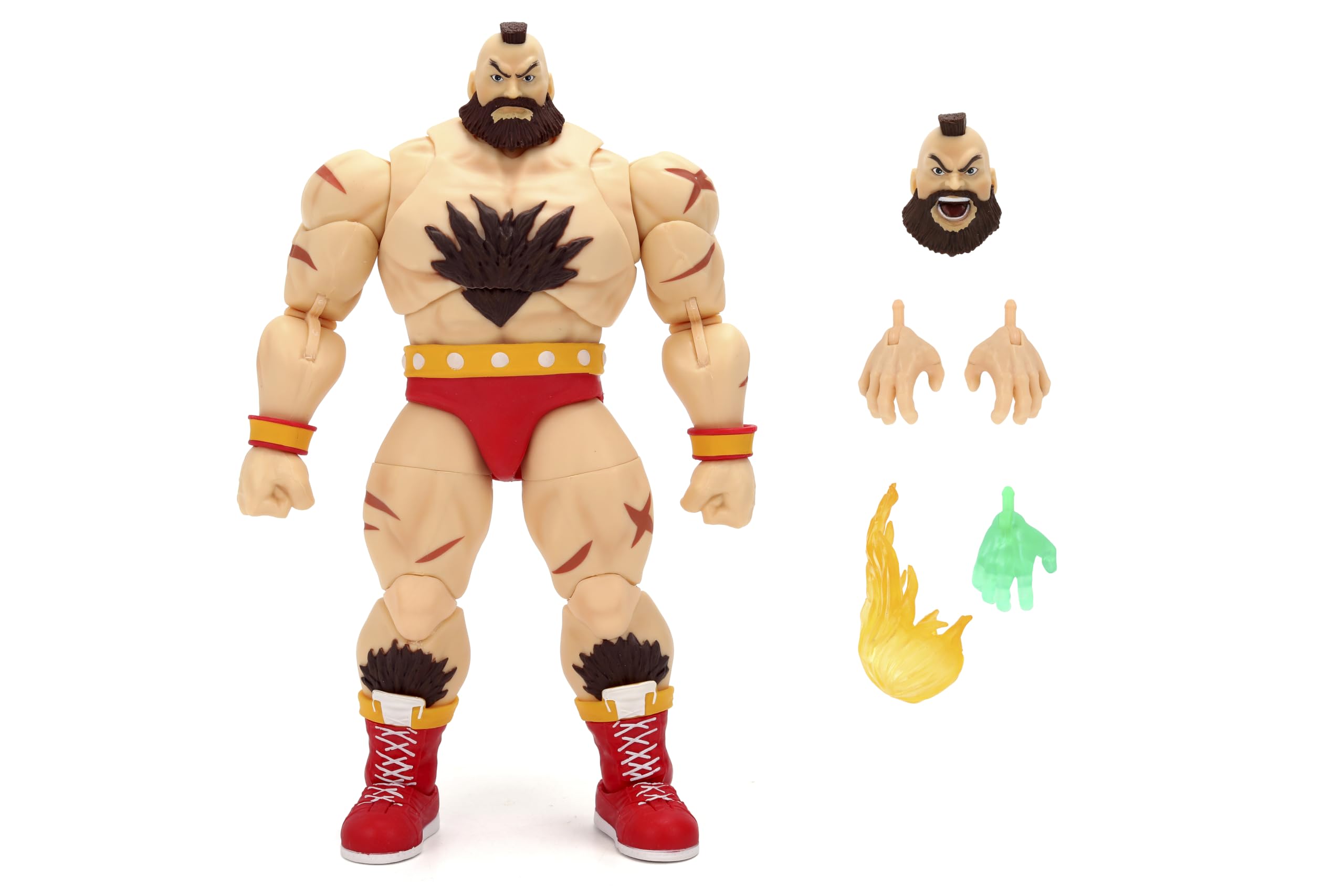 Jada Street Fighter Il Zangief Action Figure - 1:12 Deluxe Scale Toys - 15,2 cm di altezza, completamente articolato, confezione da collezione