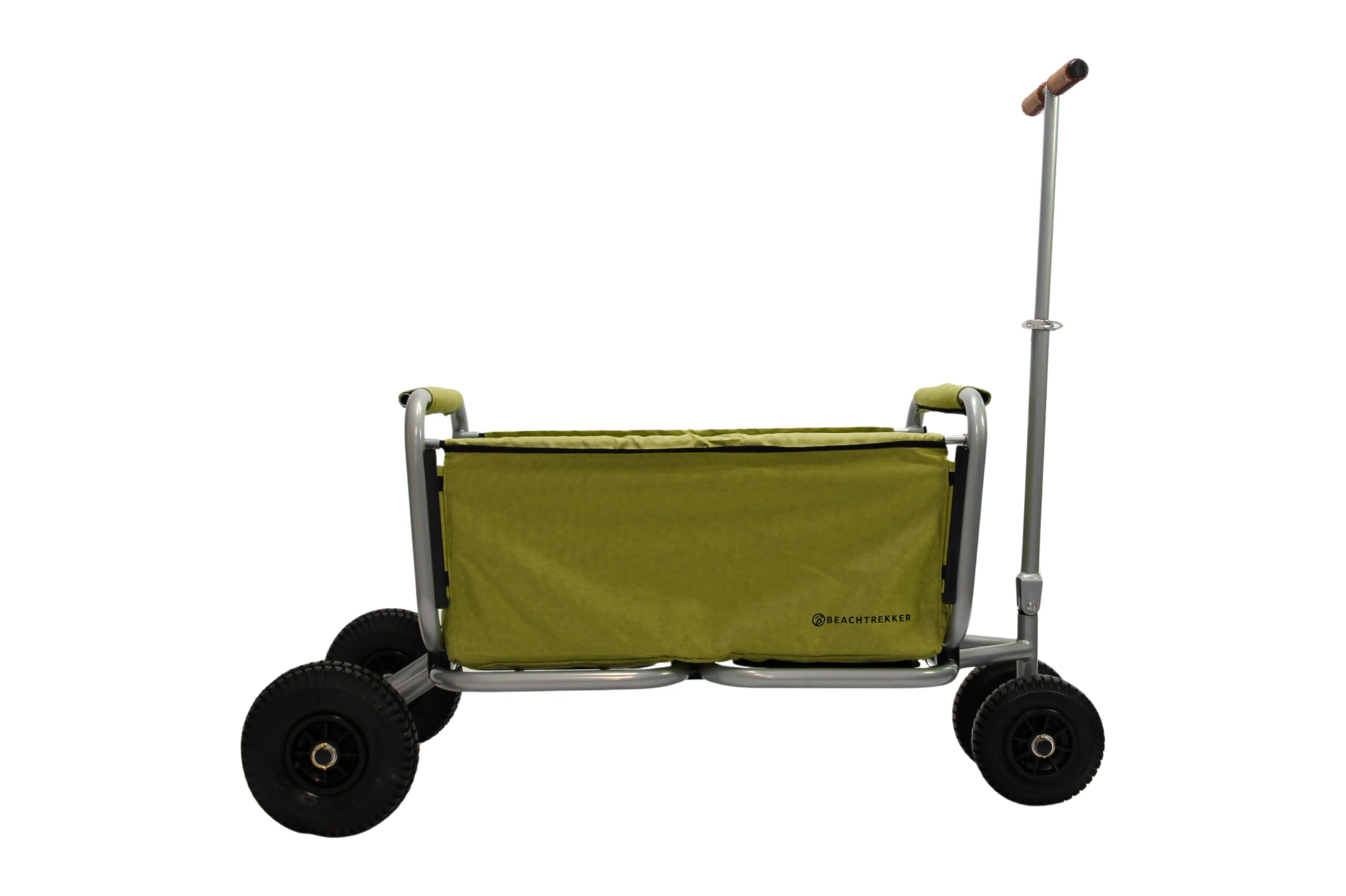 Beachtrekker Life Faltbarer Bollerwagen + Feststellbremse, klappbarer Handwagen (Luftreifen, Oliv)