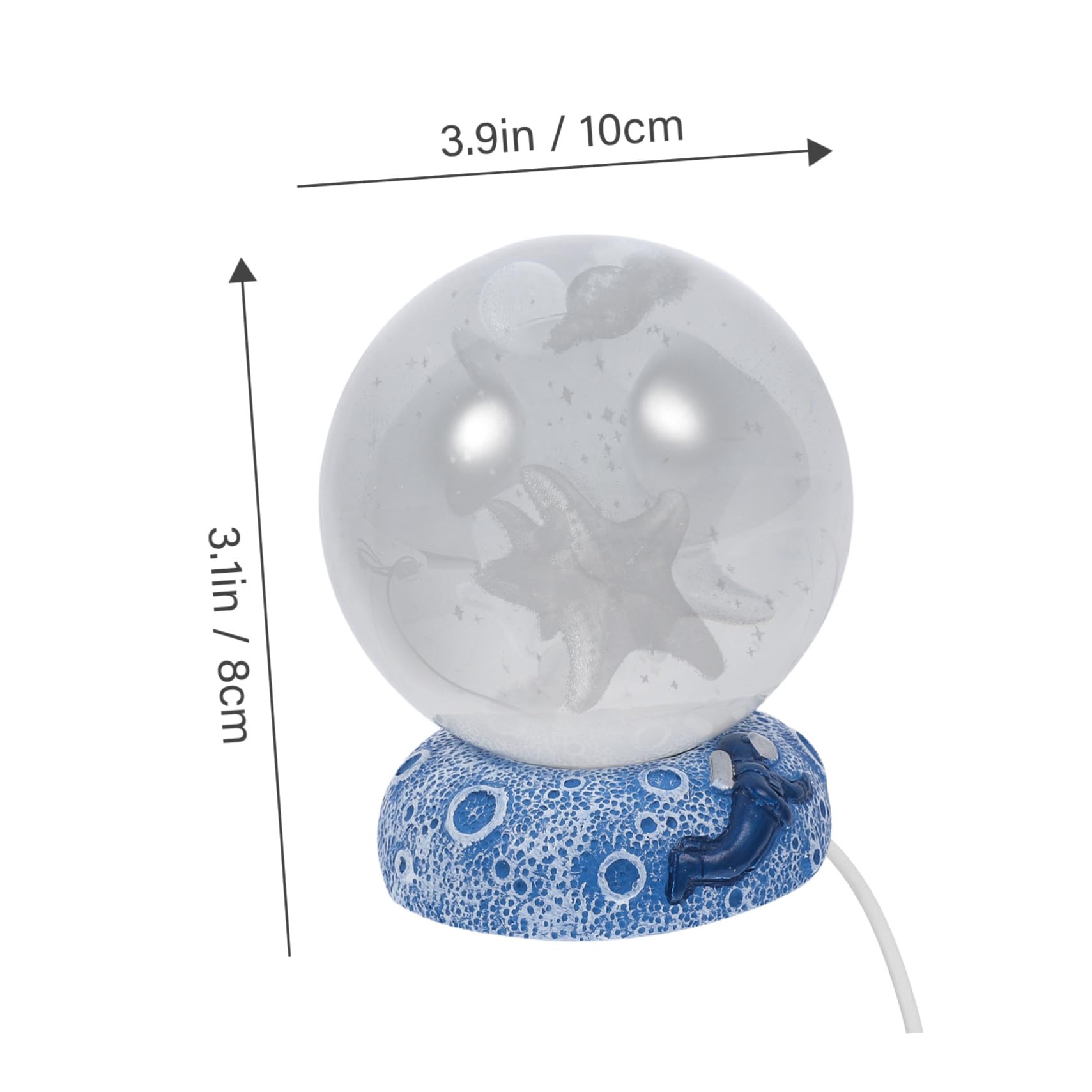 LIFKOME Crystal Lamp Led Night Light for Home Decor USB Table Decoration Base for Bedroom Living Room Boys and Girls Room for Christmas and Special Occasions