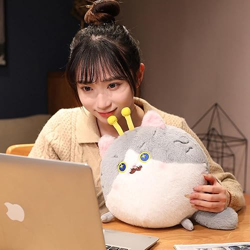 Miniatura 3 de SUEMIA Almohada de peluche para abrazar, suave juguete de peluche de gato, lindo regalo para cumpleaños, Navidad, San Valentín, 16 pulgadas (gato)