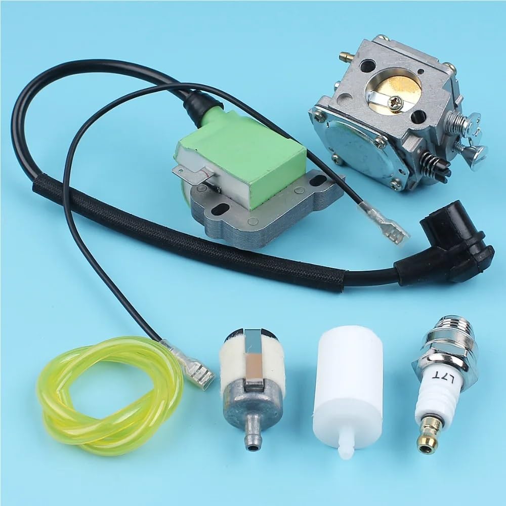 Kit de bujías de línea de Filtro de Combustible de Bobina de Encendido de carburador Apto for Motosierra Husqvarna 268 272 272XP 61 266 5032803-16 5039014-01