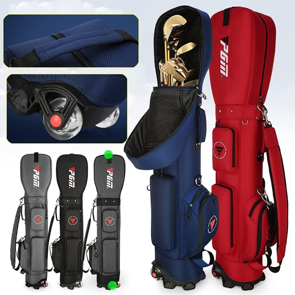 Golf-Cart-Tasche, leichte Reise-Golfschlägertasche mit Rollen, große Golftasche for Männer und Frauen, Aufbewahrungstasche mit 5-Wege-Unterteilung