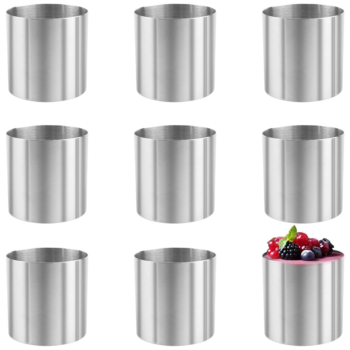 Anillos para tartas en sus cenas: moldes de acero de 5 cm para deslumbrar con mini postres gourmet
