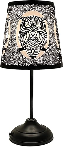 Miniatura 1 de Amyoxu Lámparas de mesa táctiles de metal Lámpara de pantalla de búho para sala de estar, decoración del hogar, proyección