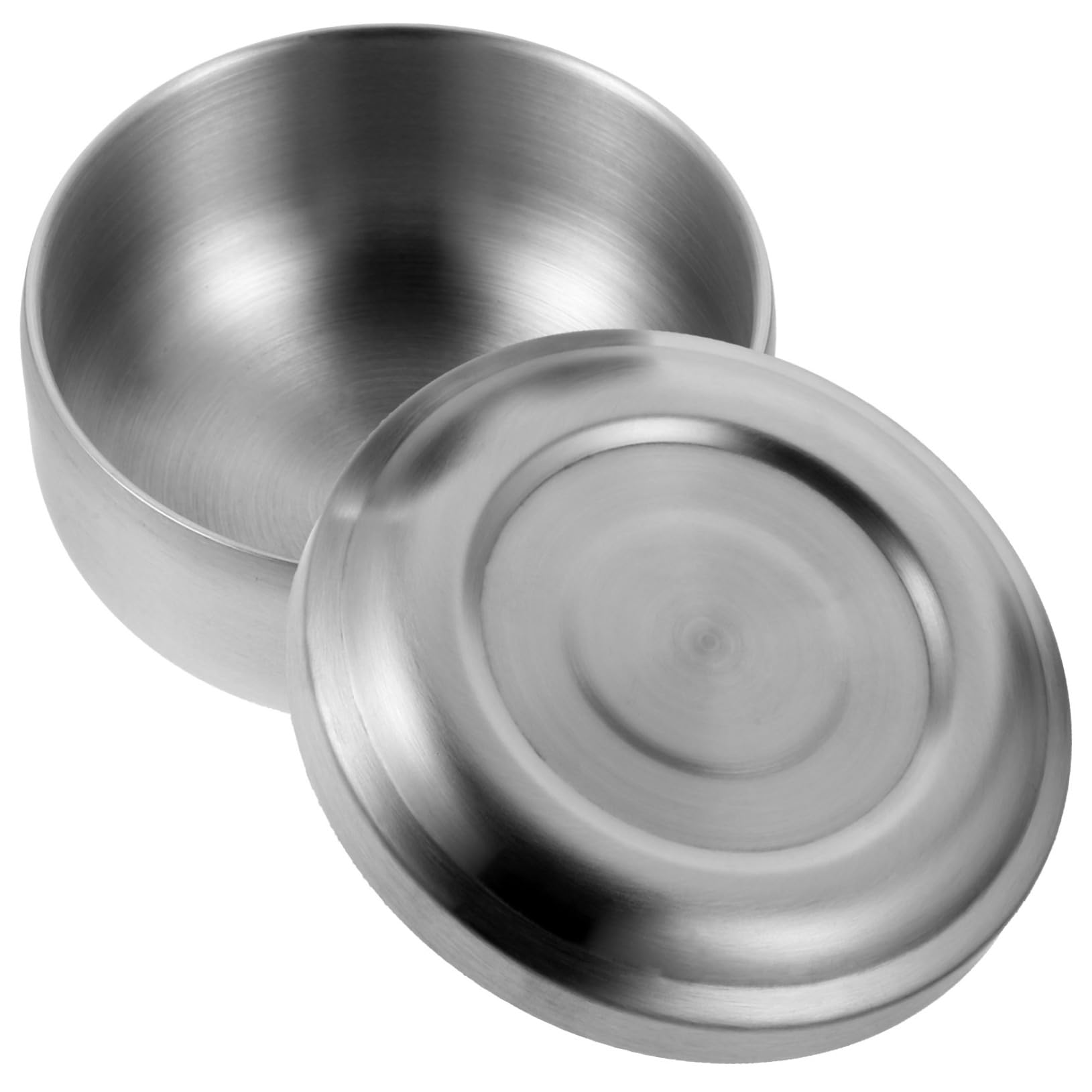 TOVINANNA Stainless Steel Shaving Bowl Lid Men's Shaving Soap Dish for Home Barber Shop Salon