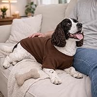 Vista 8 de Lovelonglong Ropa de bulldog para perro, camiseta en blanco para Bulldog francés, Bulldog inglés, American Pit Bull Pugs, 100% algodón, cuidado