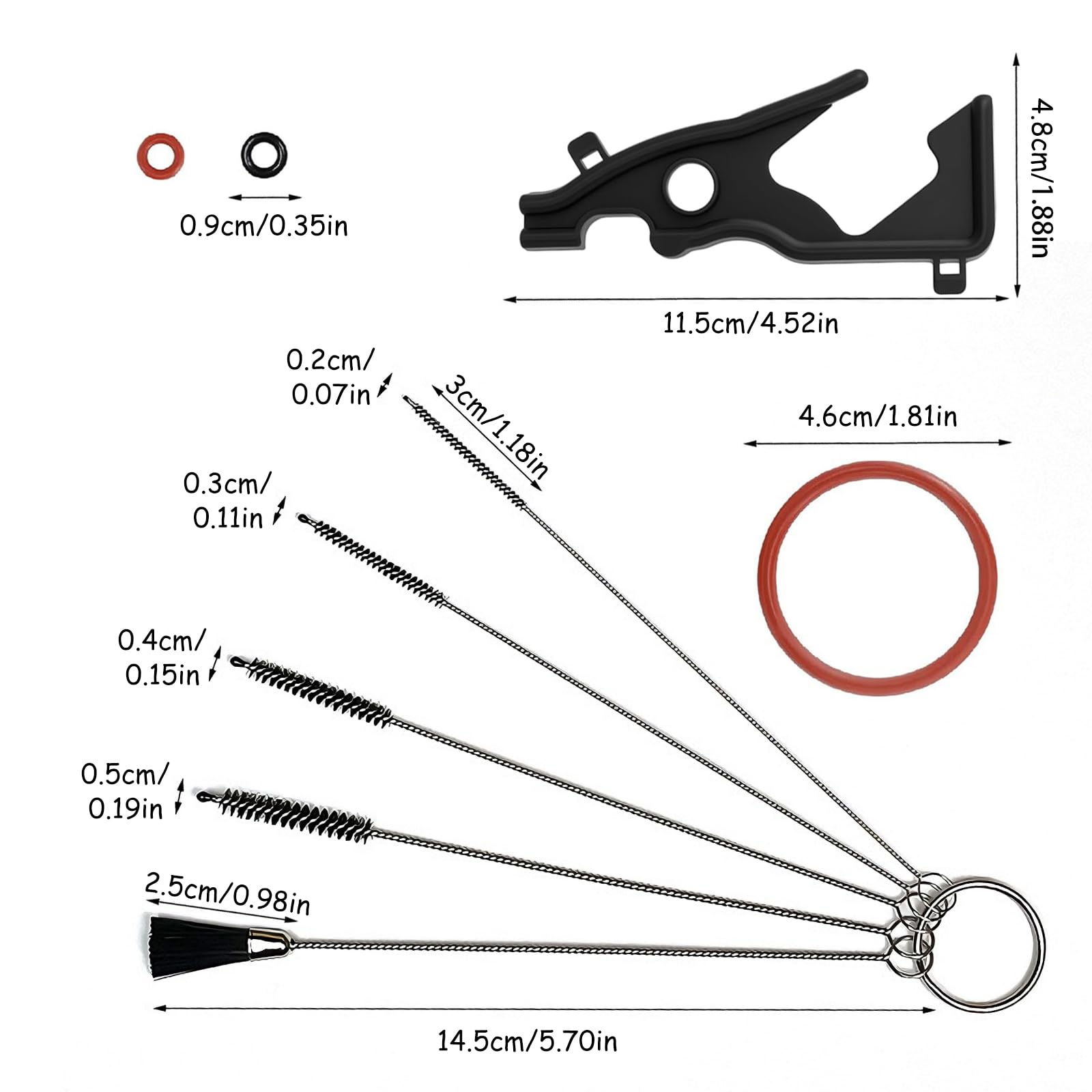 Profesjonalny zestaw do konserwacji pierścieni uszczelniających do Siemens EQ5/EQ6/EQ7/EQ8, z 9 uszczelkami o-ring + szczotką do czyszczenia + uszczelką formową do zaparzacza, kompatybilne ekspresy do