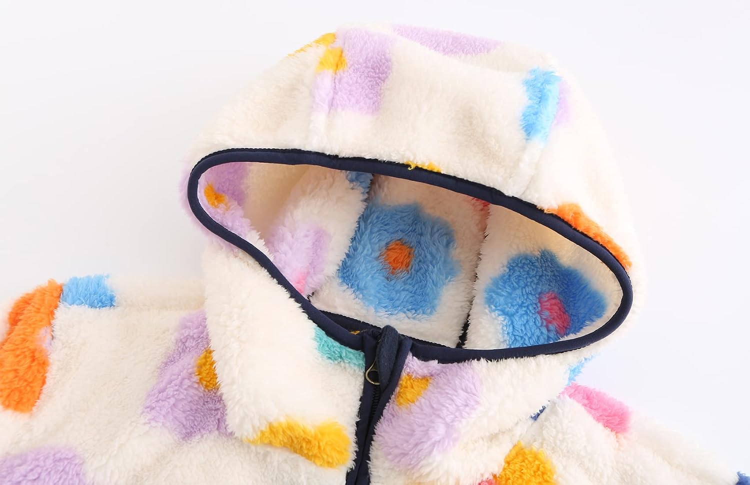 Girl's Soft Fleece sherpa Jacket Full Zip Hoodie