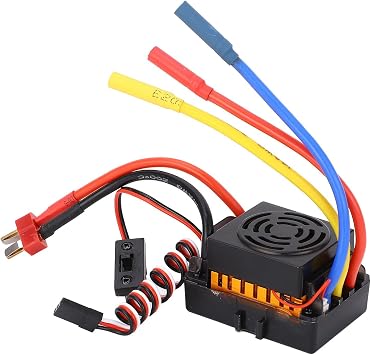 Brushless ESC 60A Electronic Speed Controller with 5.8V 3A BEC Output for 1/10 RC Car and Boat Plastic Aluminum Alloy 50x36x30.5mm