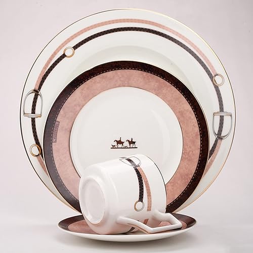 Juego de vajilla de 24 piezas, platos redondos, resistentes a los arañazos, sin plomo, apto para microondas, horno y lavavajillas