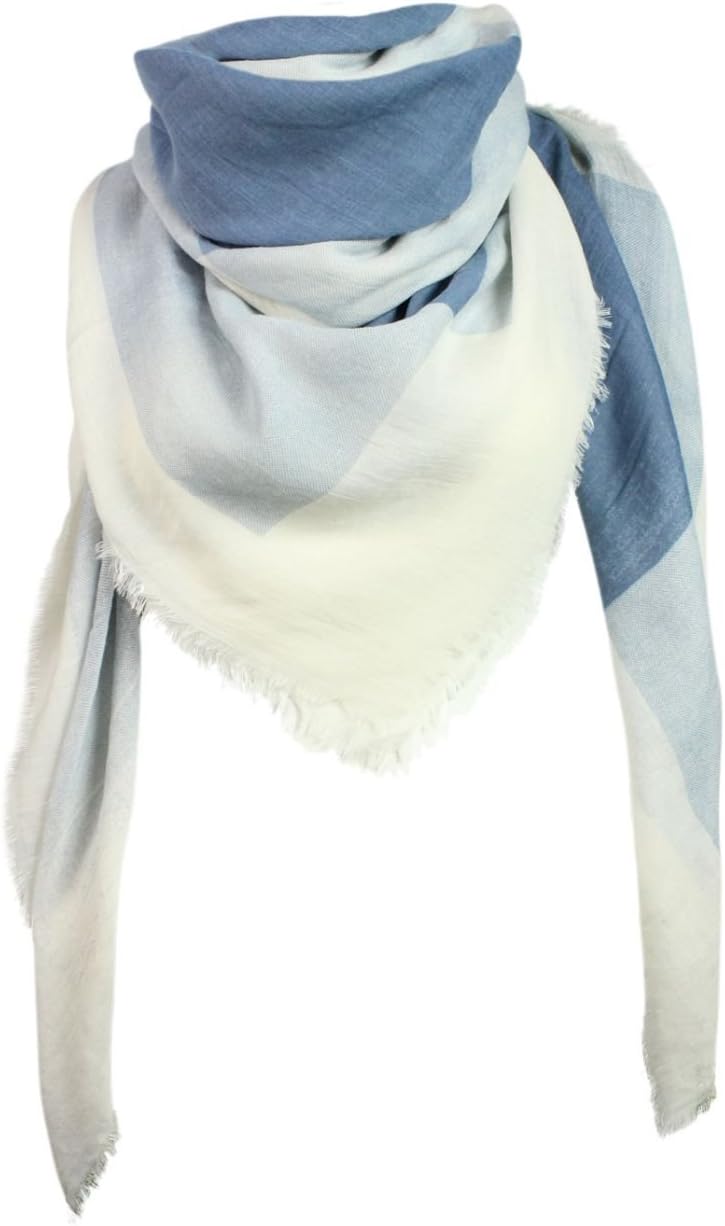 Glamexx24 Damen Winter Schal Oversized 140x140cm - Kariert Mit Sternen Weich Und Warm