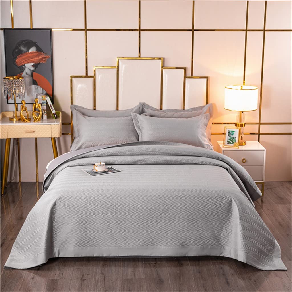 Sbcgfy Quilted Quilted Sheet Bed Cover Summer Cool Quilt Three-Piece Long-Staple Cotton Bed Cover
