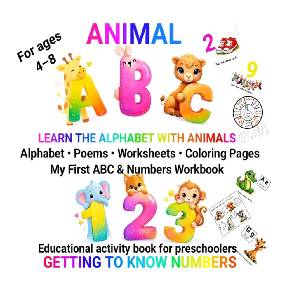 My First ABC & Numbers Workbook: educational activity book for preschoolers (The Step by Step – Learning Workbooks)