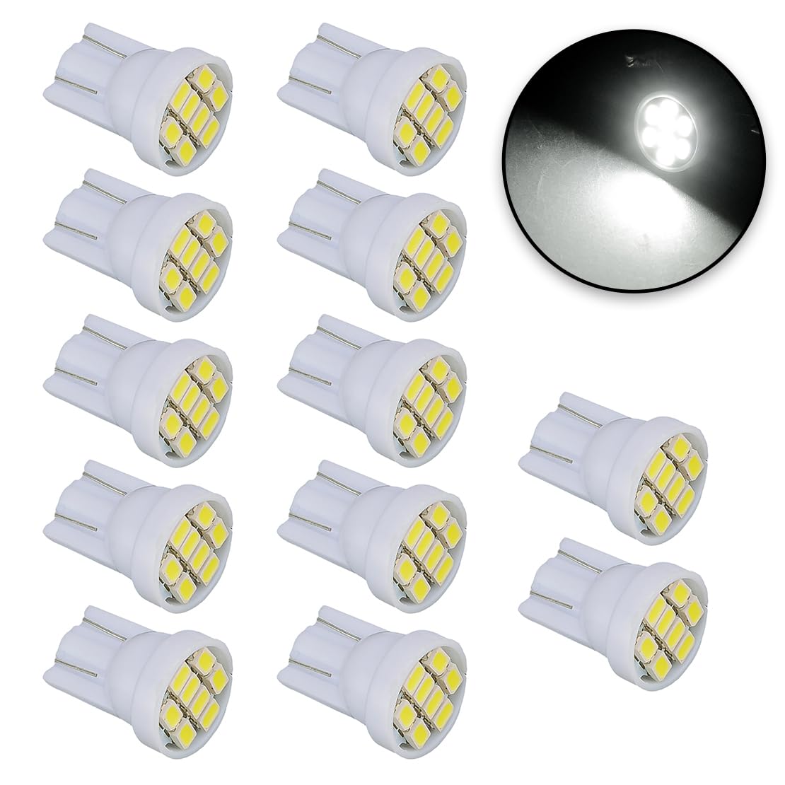beler 12 Ampoules LED 6000K Blanches pour Tableau de Bord Fit pour Chevrolet C10 C20 C30 Truck 1973-1987