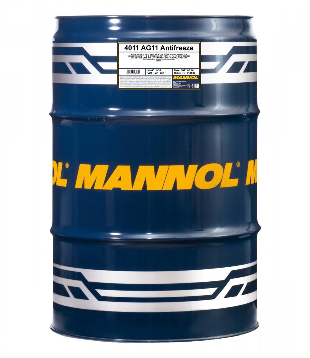 MANNOL MN4011-DR Anticongelante 208L Azul