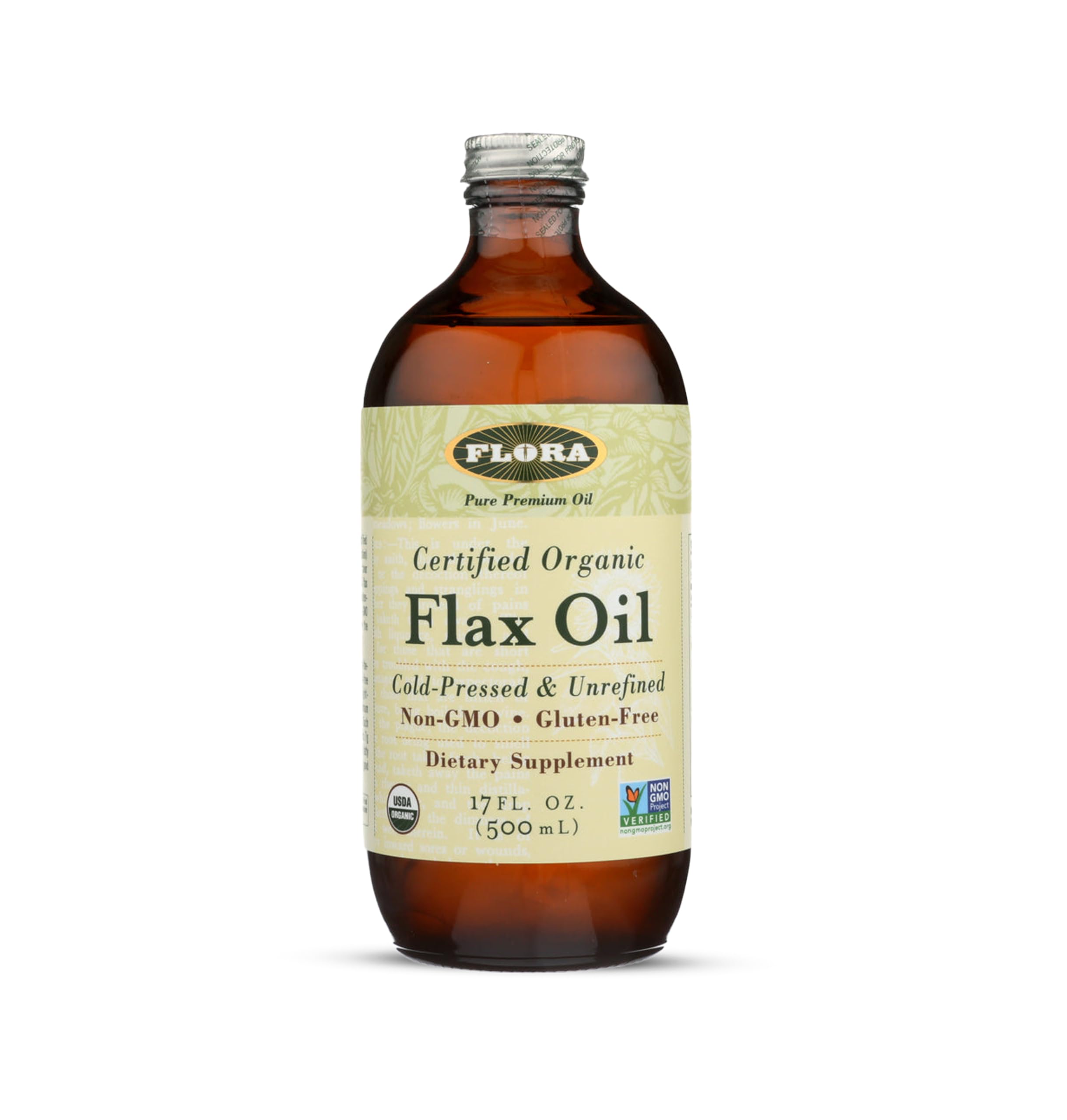 Flora, Certified Organic Flax Oil, 17 fl oz (500 ml)
