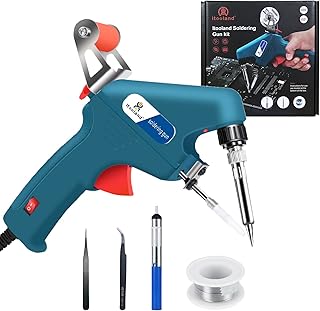 Soldering Iron Kit，80W 110V Corded Electric Welding Gun，45° Design Easier one-handed Operation,Soldering Gun For Soldering Circuit Boards,Electrical Maintenance,Computers and DIY