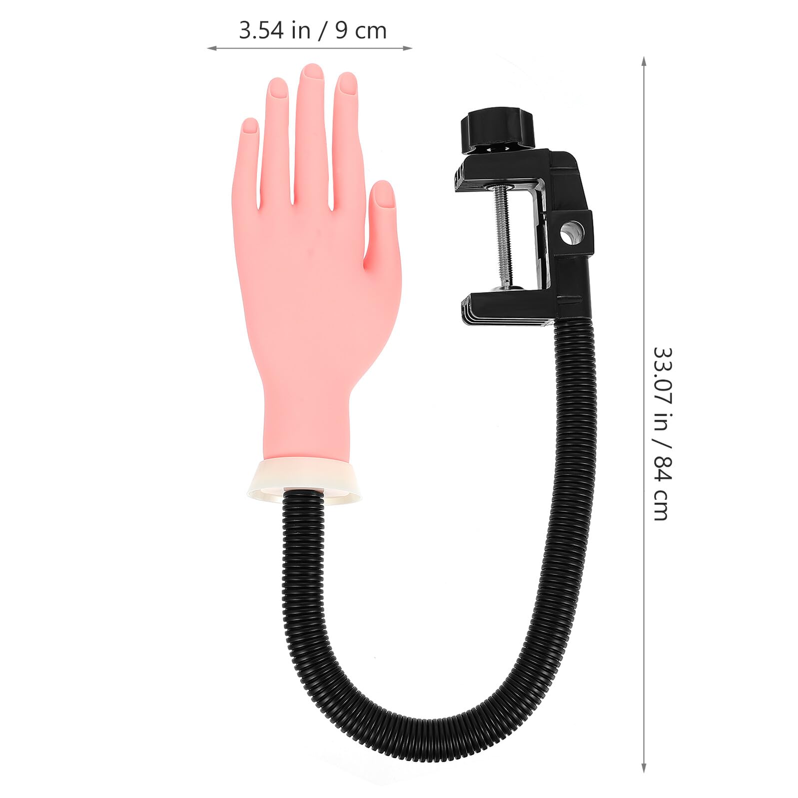 Alipis 1pezzi Mano Finta in Plastica Flessibile per Esercitarsi Unghie Finte Manicure e Addestramento alla Mano per Nail Art