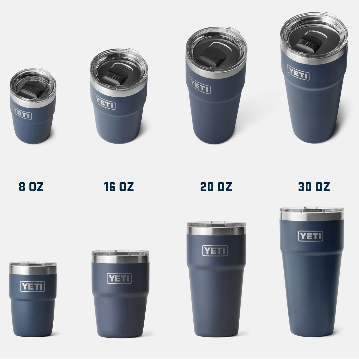 YETI Rambler Gobelet empilable isotherme en acier inoxydable avec couvercle MagSlider, 887 ml, rose grès
