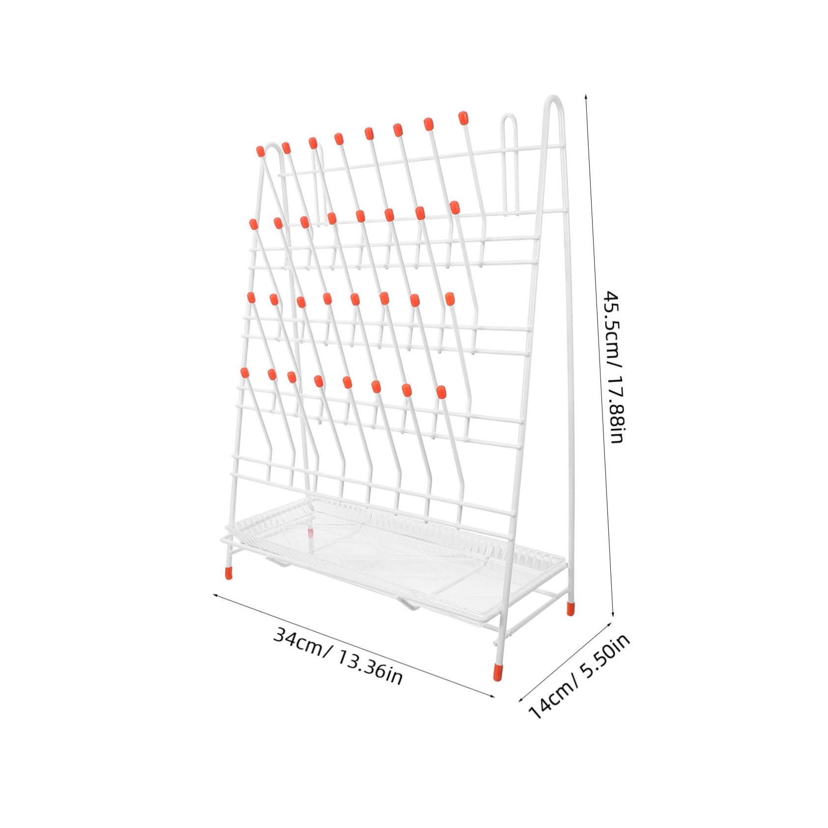 PLAFOPE Escurridor de Tubos de 32 Ranuras Rejilla de Secado de Metal Soporte para de Laboratorio Estabilidad Almohadillas Antideslizantes Diseño Compacto para Laboratorio