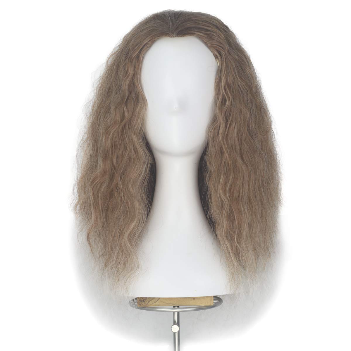 M MISS U HAIR Adult Long Curly Party Movie Cosplay Costume Wig Halloween (Brown ombre white)