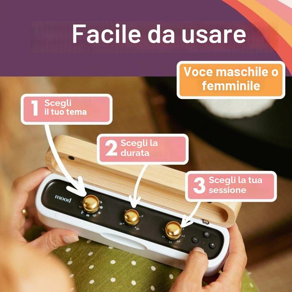 Morphée |Mood - Box Meditazione Guidata per Coltivare il Suo Benessere e Rilassarsi | 600 Sessioni Audio Guidate per Meditare | Sviluppa la tua Concentrazione, Fiducia e Gioia | Audio in Italiano