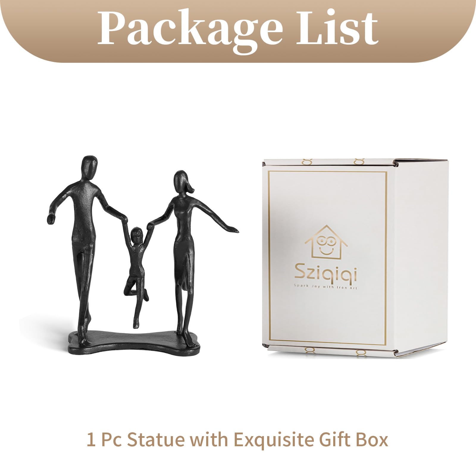 Sziqiqi Cadeau de Mariage Original pour Couple: Cadeau Anniversaire Femme Homme Papa Maman Couples - Cadeaux Mariage pour Saint Valentin Noël Fiancailles Decoration Anniversaire pour Famille de 3