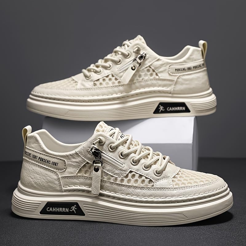 Men's Breathable Casual Sneakers - Trendy Summer Shoes Comfortable Low-Top Design for Casual Attire, Parties, and Street Style2