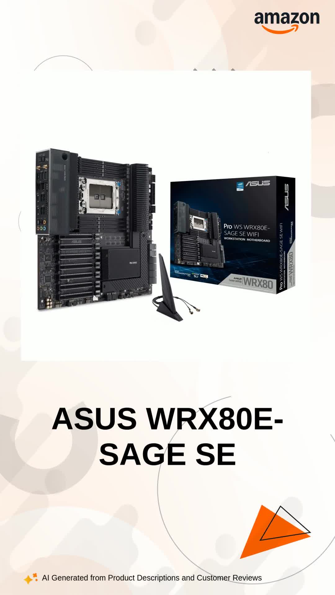 Pro WS WRX80E-SAGE SE WIFI 本体 ASUS Pro WS WRX80E-SAGE SE WIFI AMD Threadripper Pro EATX Motherboard