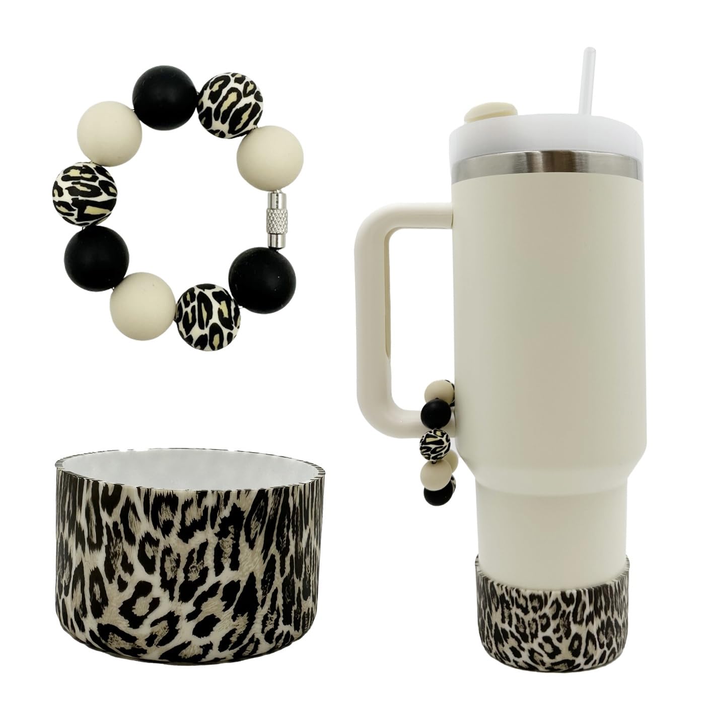 WAFOIRO Silicone Boot Tumbler Handle Charms Tumbler Cup Cover Water Bottle Accessories for 30oz&40oz Stanley Protective Bottom Sleeve