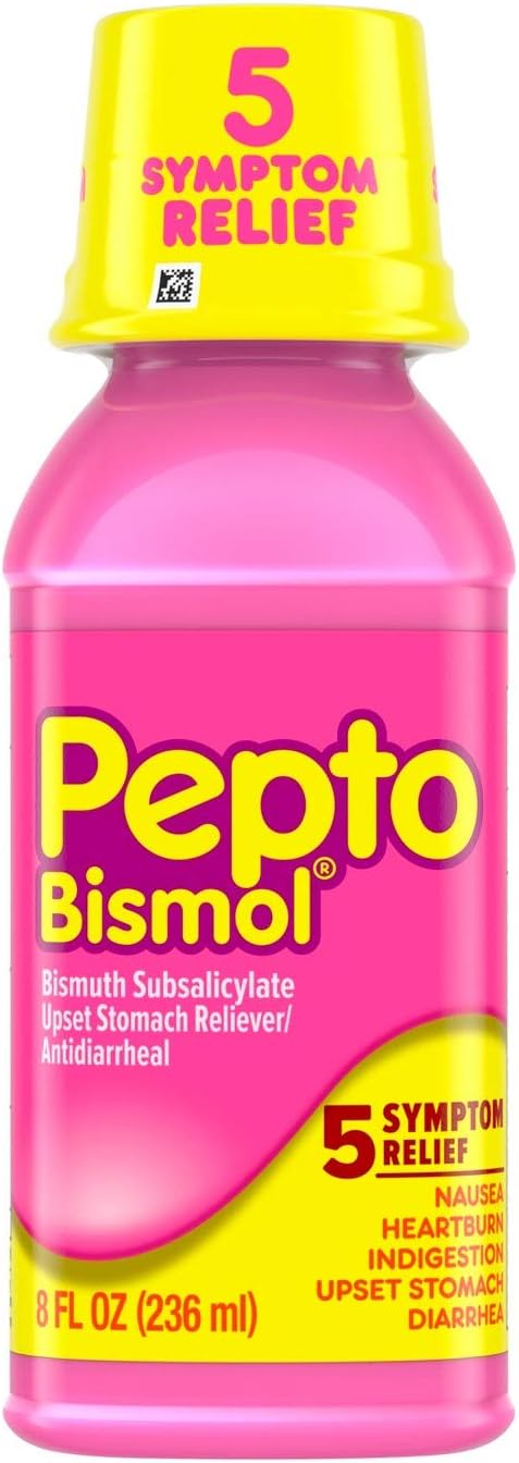 Pepto-Bismol Upset Stomach RelieverAntidiarrheal, Original, 8-Ounces 2 Pack